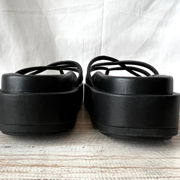 NIB!! Madden Girl Fowler Paris Black Platform Sandals - Picture 10 of 12